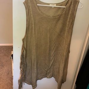 Umgee tank top with fringe